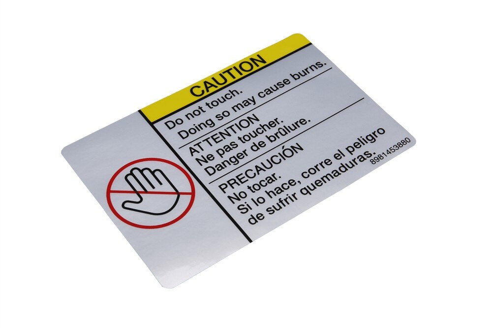 GM Genuine Parts Exhaust Caution Plate