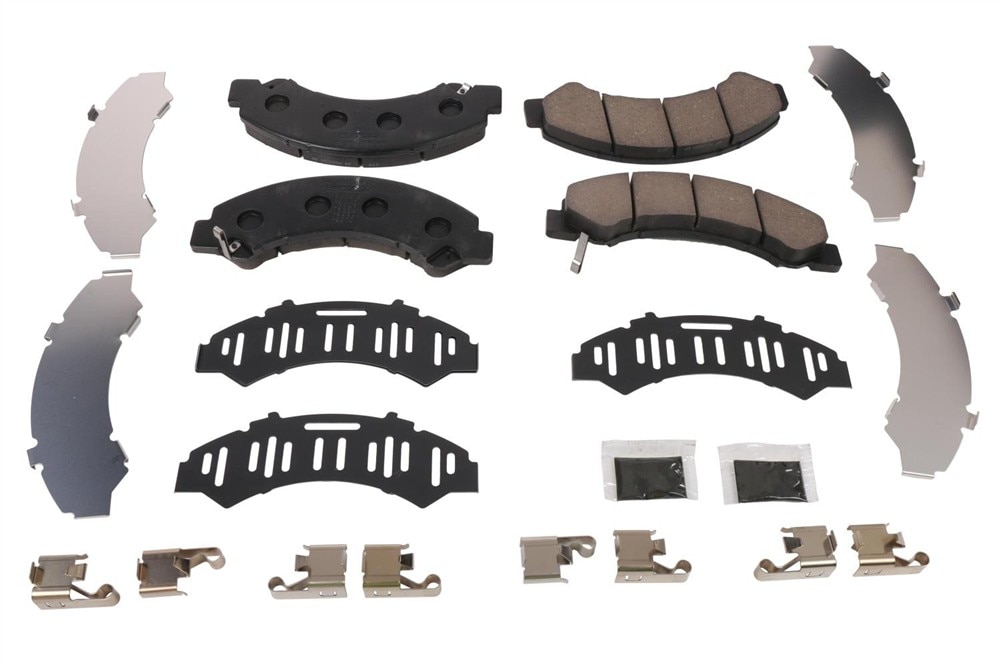 GM Genuine Parts Front Disc Brake Pad Set with Clips and Lubricant