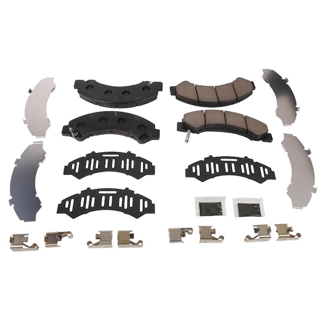 GM Genuine Parts Front Disc Brake Pad Set with Clips and Lubricant