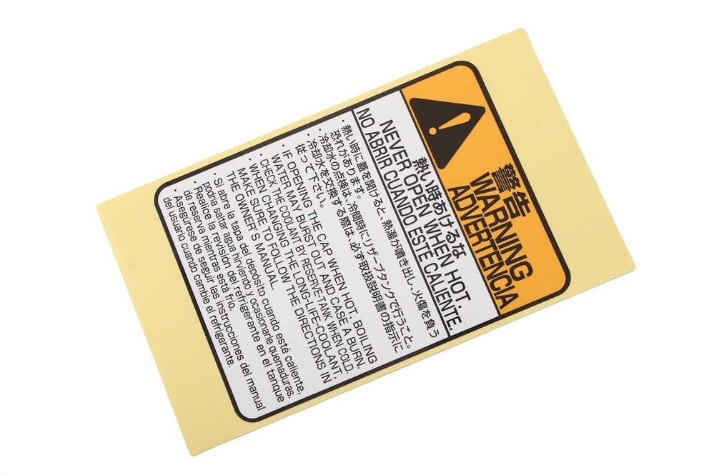 GM Genuine Parts Radiator Surge Tank Caution Label