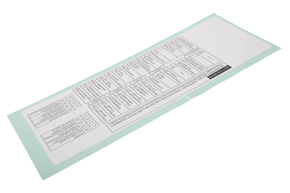 GM Genuine Parts Fuse Block Caution Label