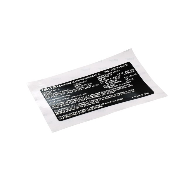 GM Genuine Parts Vehicle Emission Information Label
